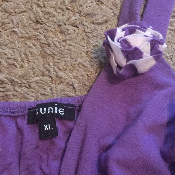 Zunie Striped Sundress Maxi Purple White - Picture 3 of 3